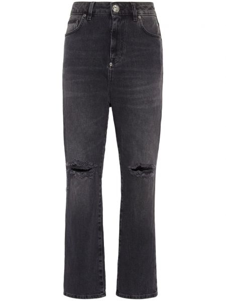 Černé džíny s oděrkami Philipp Plein