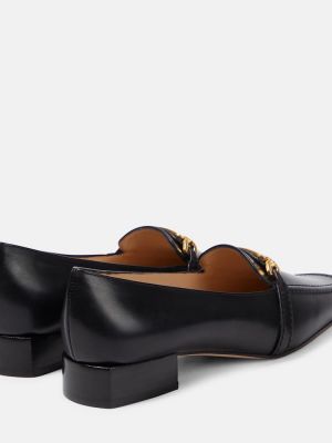 Usnjene loaferke Tom Ford črna
