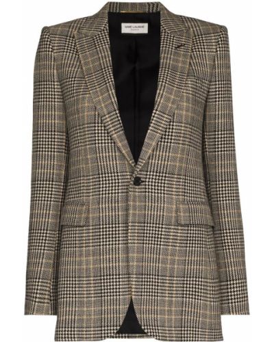 Karierter blazer Saint Laurent beige