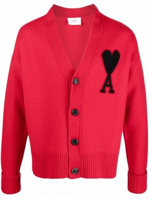 Cardigan Ami Paris rosso