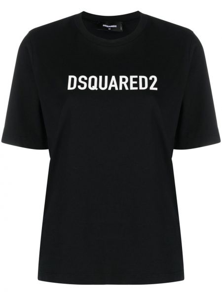 Tričko s potlačou Dsquared2 čierna