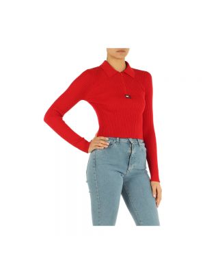 Sweter Tommy Jeans czerwony