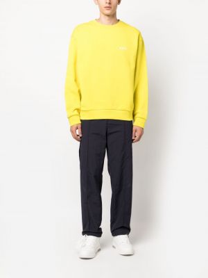 Sweatshirt aus baumwoll mit print A.p.c. gelb