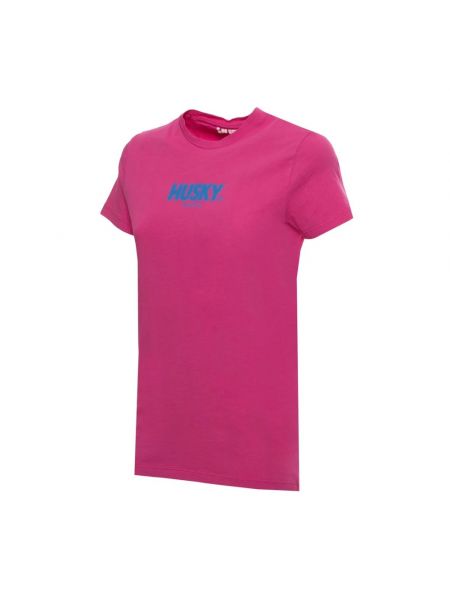 T-shirt aus baumwoll mit kurzen ärmeln Husky Original pink