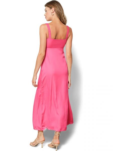 Платье миди в горошек Line & Dot розовое