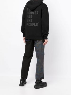 Hoodie mit print The Power For The People schwarz