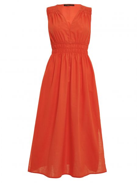 Льняной платье миди Threadbare оранжевый