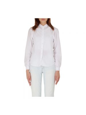 Oversize bluse mit geknöpfter Closed weiß