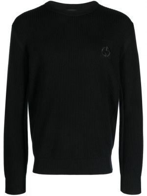Vilnonis megztinis Giorgio Armani juoda