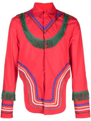 Camicia con frange Paria Farzaneh rosso