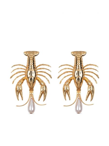 Fülbevaló gyöngyökkel Jennifer Behr aranyszínű