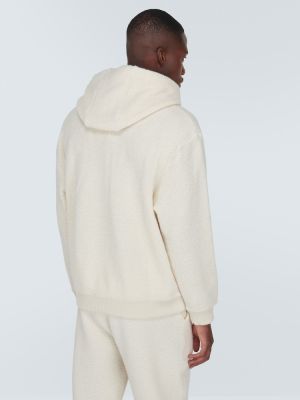 Pamučna vunena hoodie s kapuljačom od kašmira Loro Piana