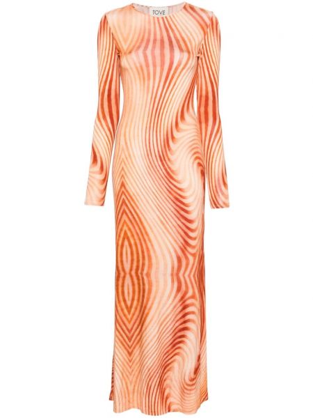 Μάξι φόρεμα με σχέδιο Tove πορτοκαλί