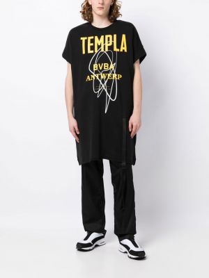 T-shirt aus baumwoll mit print Templa schwarz