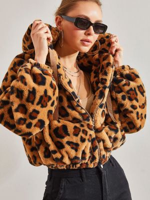 Леопардове пальто на блискавці Bianco Lucci