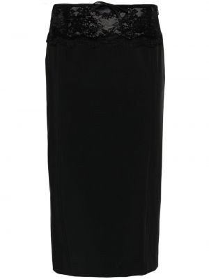 Krajkové pouzdrová sukně Blumarine černé