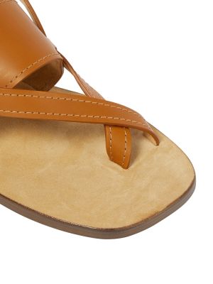 Kožené sandále Victoria Beckham hnedá