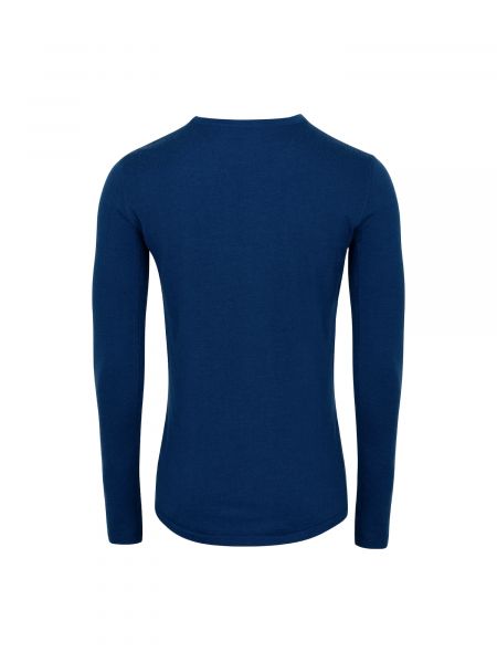 T-shirt manches longues en laine mérinos Danish Endurance bleu