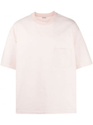 T-shirt en coton avec manches courtes Auralee rose