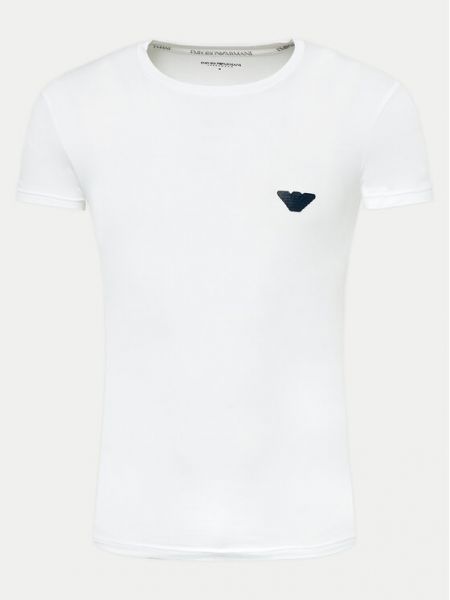 Тениска slim Emporio Armani Underwear бяло