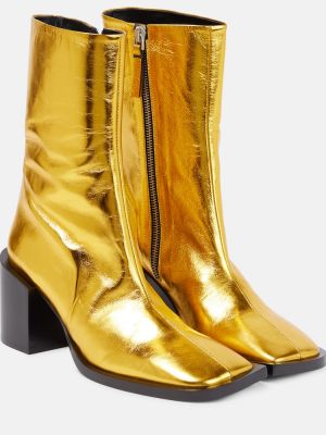 Leder ankle boots Jil Sander gold