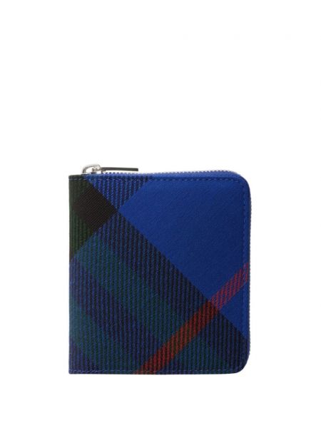 Καρό πορτοφόλι με φερμουάρ Burberry μπλε
