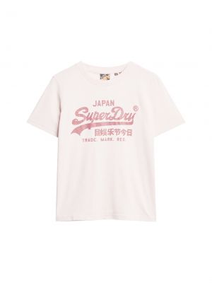 Marškinėliai Superdry rožinė