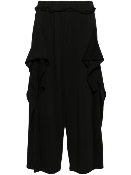 Nohavice s volánmi Yohji Yamamoto čierna