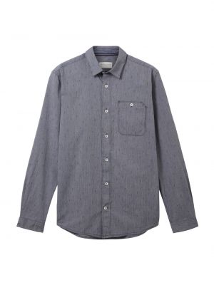 Рубашка на пуговицах стандартного кроя Tom Tailor, темно-синий/пыльный синий