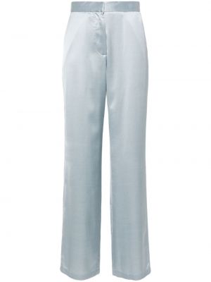 Saténové rovné kalhoty Gcds modré