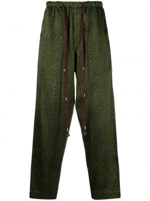 Копринени спортни панталони Baziszt зелено