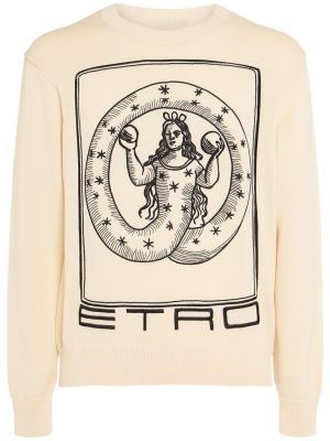 Kokvilnas džemperis Etro bēšs