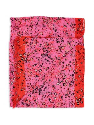 Jacquard schal mit leopardenmuster Boss pink