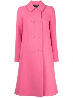 Vlněný kabát Paule Ka růžový