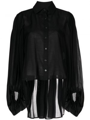 Bluse mit plisseefalten Kolor schwarz