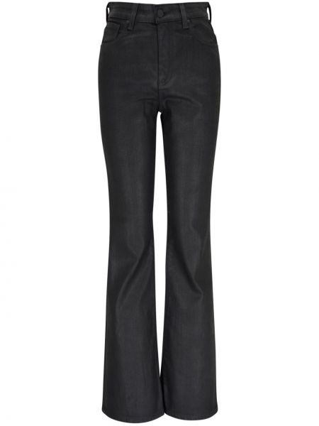 Zvonové džíny s vysokým pasem Ag Jeans černé