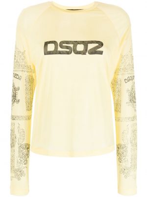 Top s printom Dsquared2 žuta