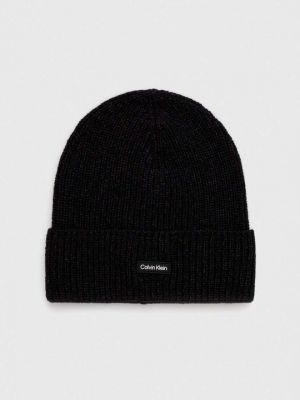 Шерстяная шапка Calvin Klein черная