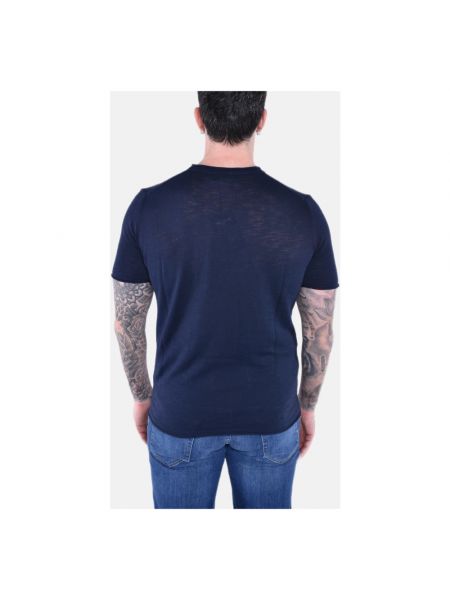 Jersey de algodón manga corta de tela jersey Blauer azul