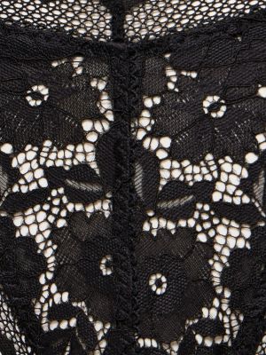 Krajkové kalhotky string s vysokým pasem Stella Mccartney černé