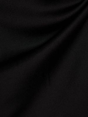 Viskózové saténové dlouhé šaty Max Mara čierna