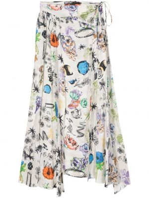 Maksi suknja s cvjetnim printom s printom Bimba Y Lola bež