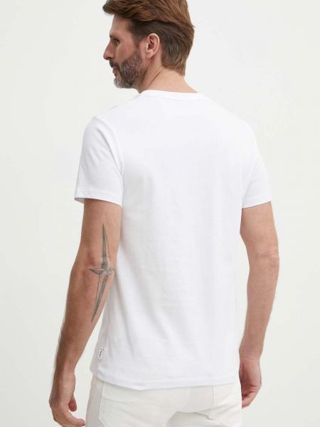 Хлопковая футболка с принтом Pepe Jeans белая