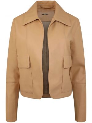 Giacca bomber di pelle Alexis beige