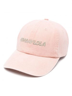 Haftowana czapka z daszkiem bawełniana Bimba Y Lola różowa