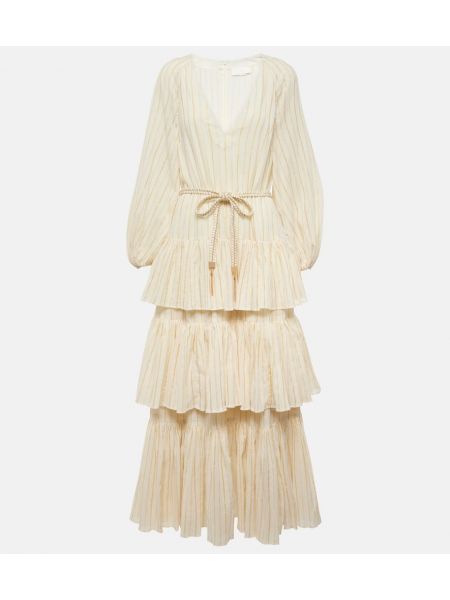 Stripete bomull dress Zimmermann beige