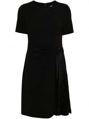 Pliszírozott mini ruha Dkny fekete