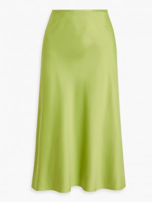 Зеленая юбка миди из крепа Iris & Ink