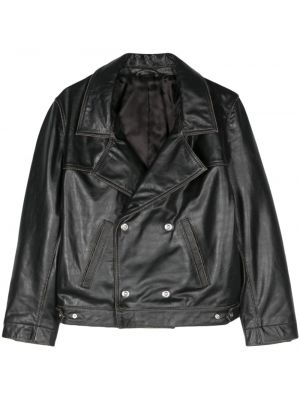 Usnjena jakna Victoria Beckham črna