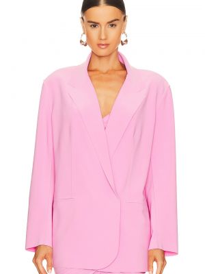 Двубортный пиджак оверсайз Norma Kamali розовый
